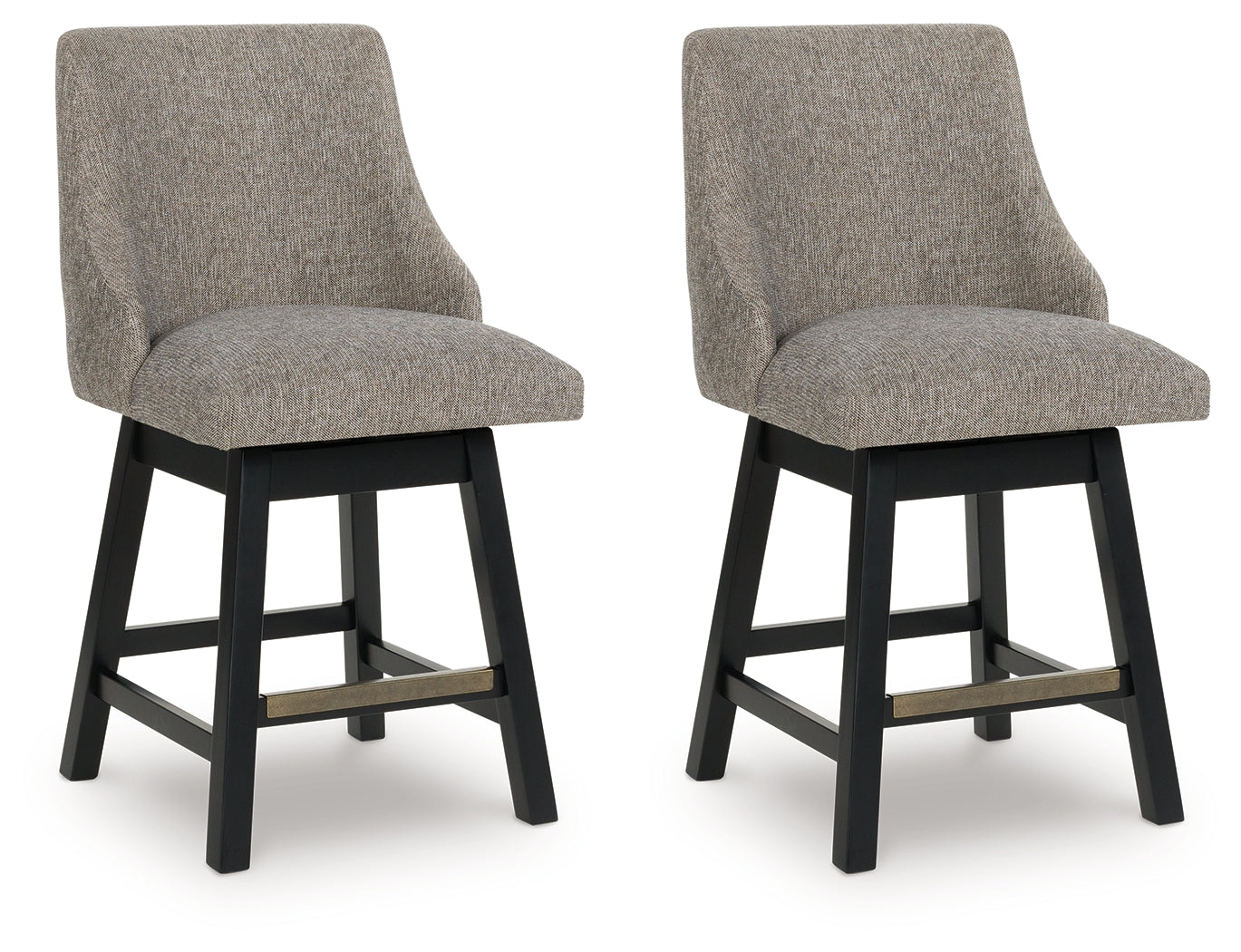 Neymorton Dark Grayish Brown Counter Height Barstool (Set of 2), Set of 2 - D618-224