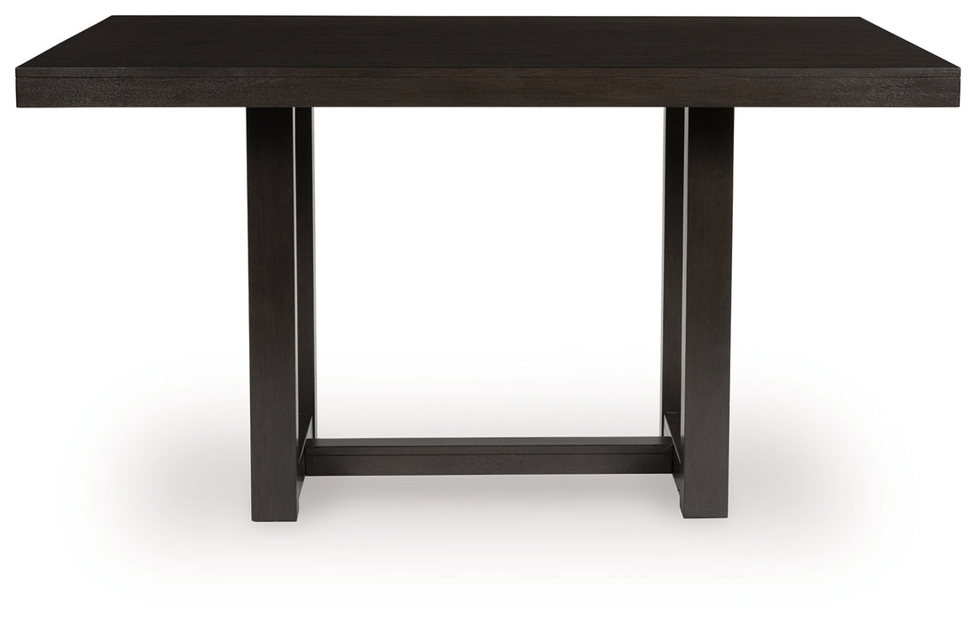 Neymorton Dark Grayish Brown Counter Height Dining Table - D618-13