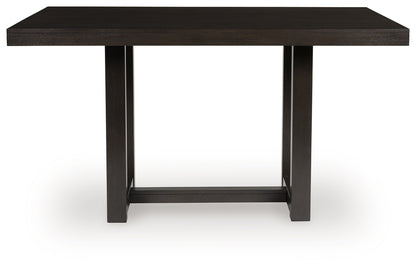 Neymorton Dark Grayish Brown Counter Height Dining Table - D618-13