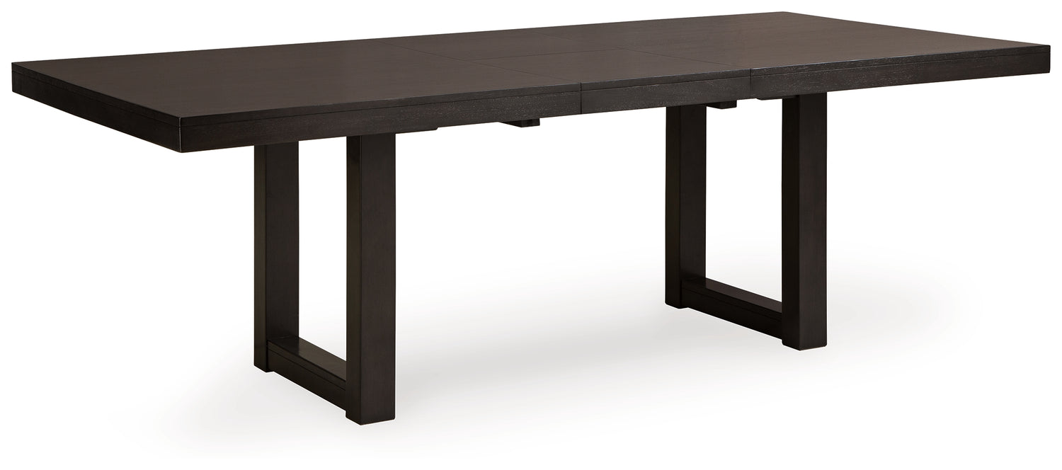 Neymorton Dark Grayish Brown Dining Extension Table - D618-35
