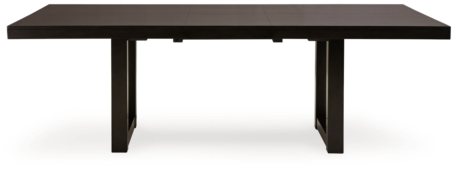 Neymorton Dark Grayish Brown Dining Extension Table - D618-35
