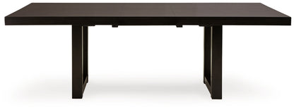 Neymorton Dark Grayish Brown Dining Extension Table - D618-35