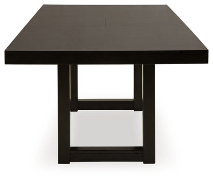 Neymorton Dark Grayish Brown Dining Extension Table - D618-35