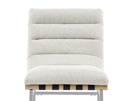 Nicco Bar Chair Bucket Seat, Eggshell Polyester Fabric