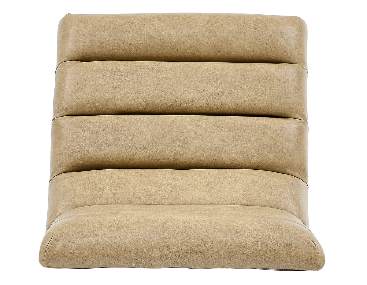 Nicco Counter Chair Bucket Seat, Sand Vegan Leather Fabric