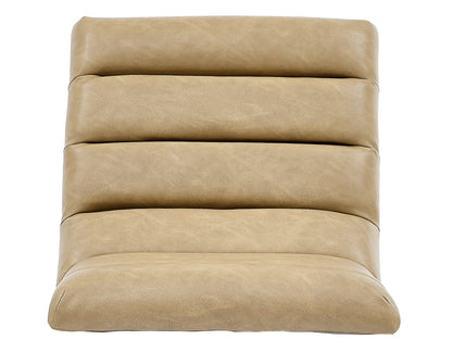 Nicco Counter Chair Bucket Seat, Sand Vegan Leather Fabric