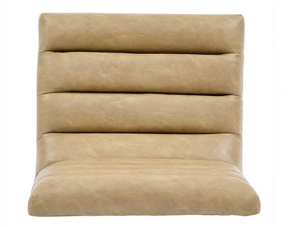 Nicco Side Chair Bucket Seat, Sand Vegan Leather Fabric