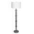 Nimbus Brushed Nickel Floor Lamp with 3-Way Rotary Switch Clear Glass Body  Metal Base - FLL03701101