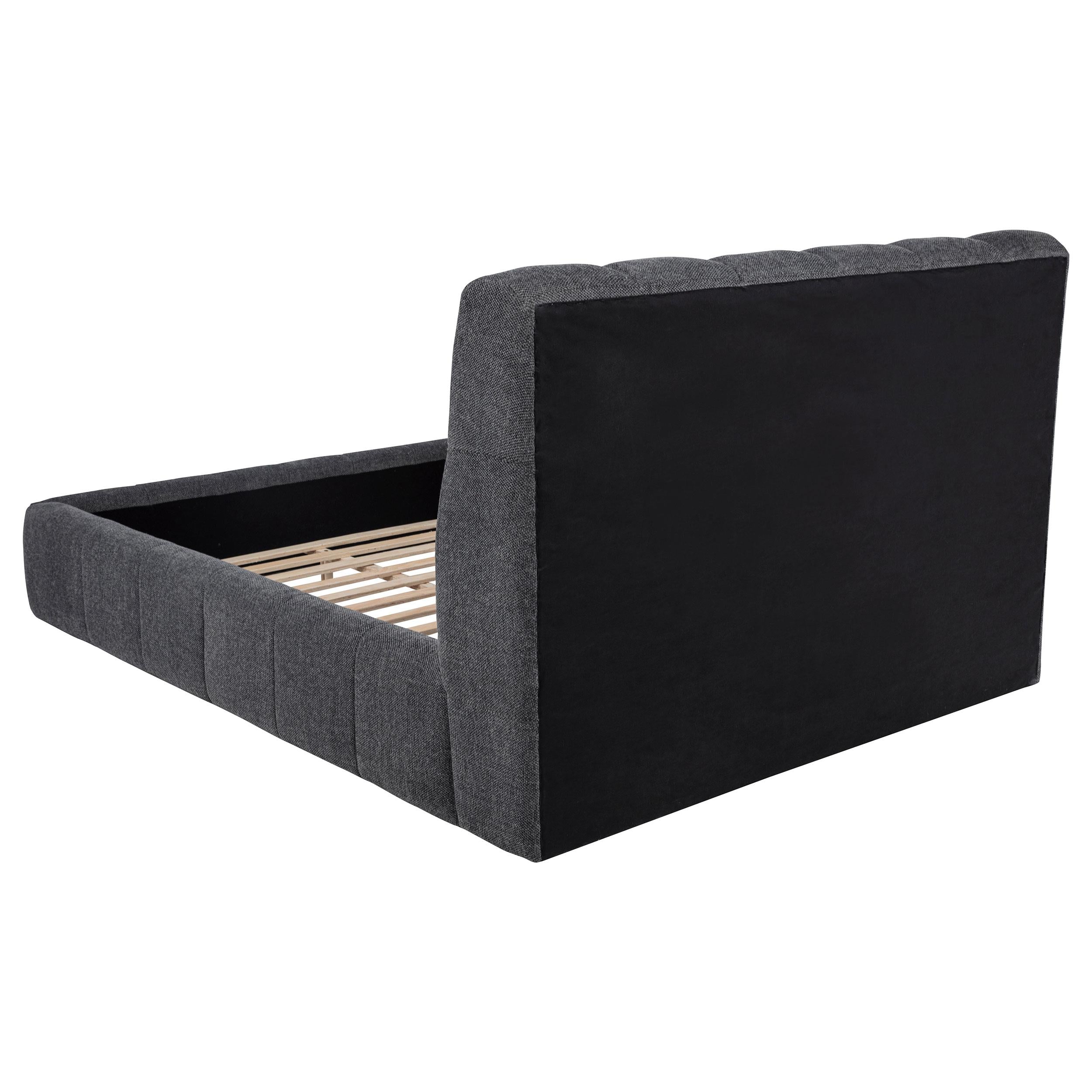Nollet 48-inch Upholstered California King Platform Bed Grey - 315917GRYKW