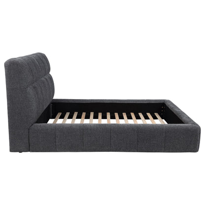 Nollet 48-inch Upholstered Eastern King Platform Bed Grey - 315917GRYKE
