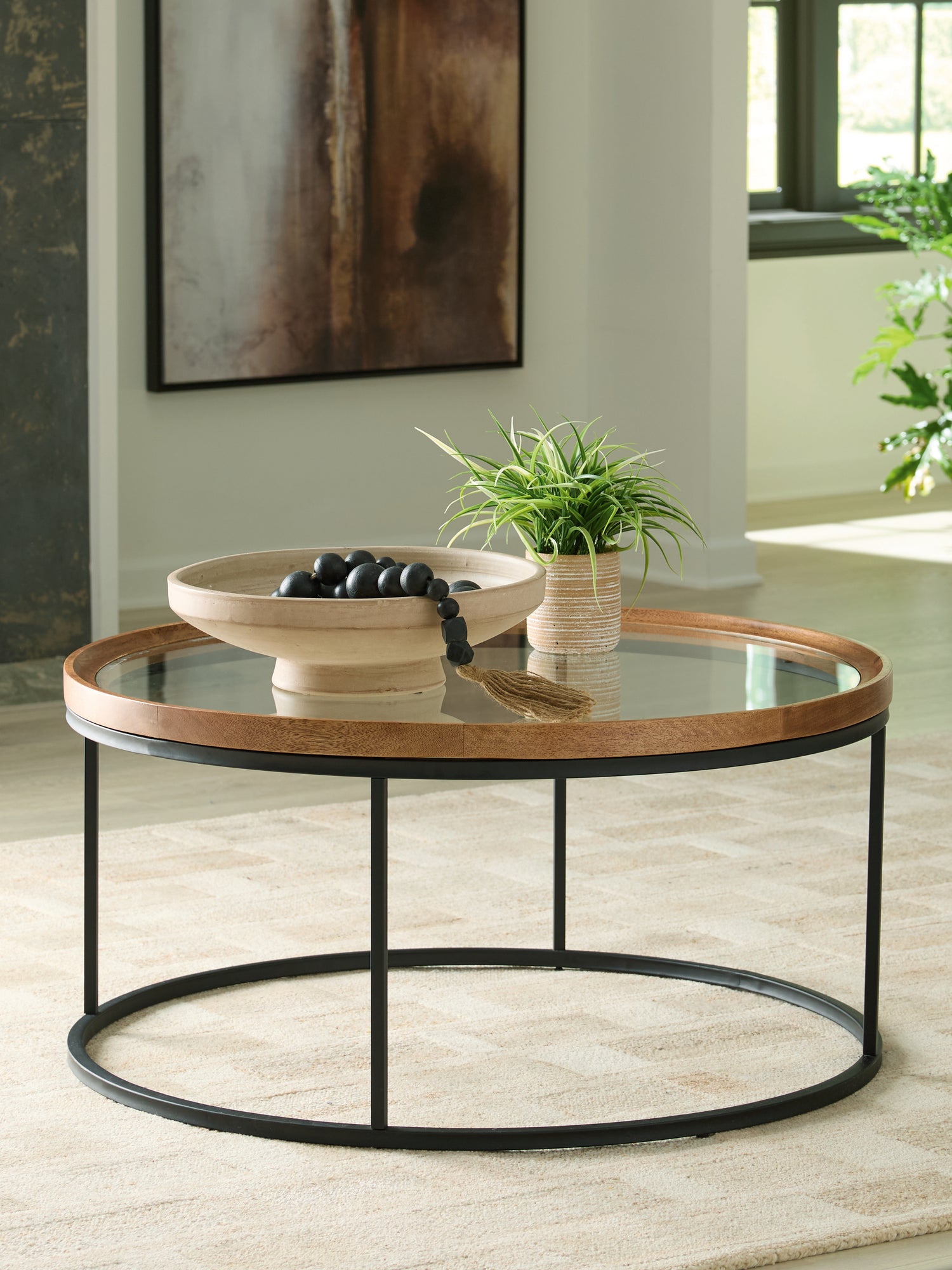 Noraluna Medium Brown Coffee Table - T502-8
