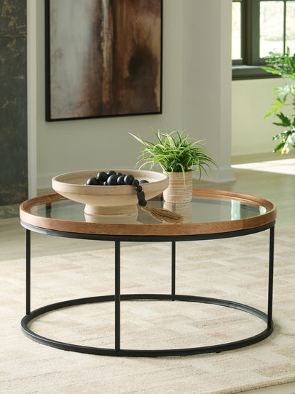 Noraluna Medium Brown Coffee Table - T502-8