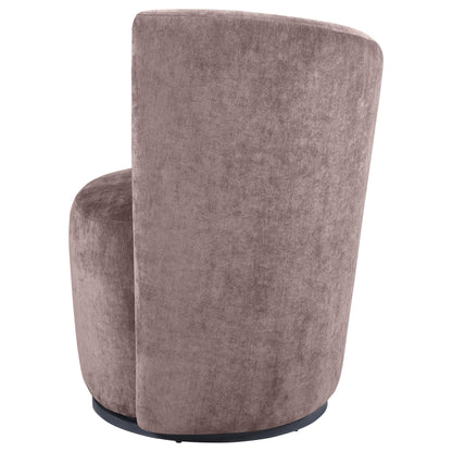 Nueva Upholstered Swivel Chair Curved Backrest Blush - 907528