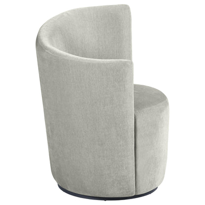 Nueva Upholstered Swivel Chair Curved Backrest Dove Grey - 907527