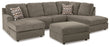 O'Phannon 2-Piece Sectional with Ottoman in Putty from Ashley - Luna Furniture