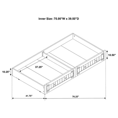 Oakdale Wood Twin Daybed with Trundle Rustic Honey - 300675-SET