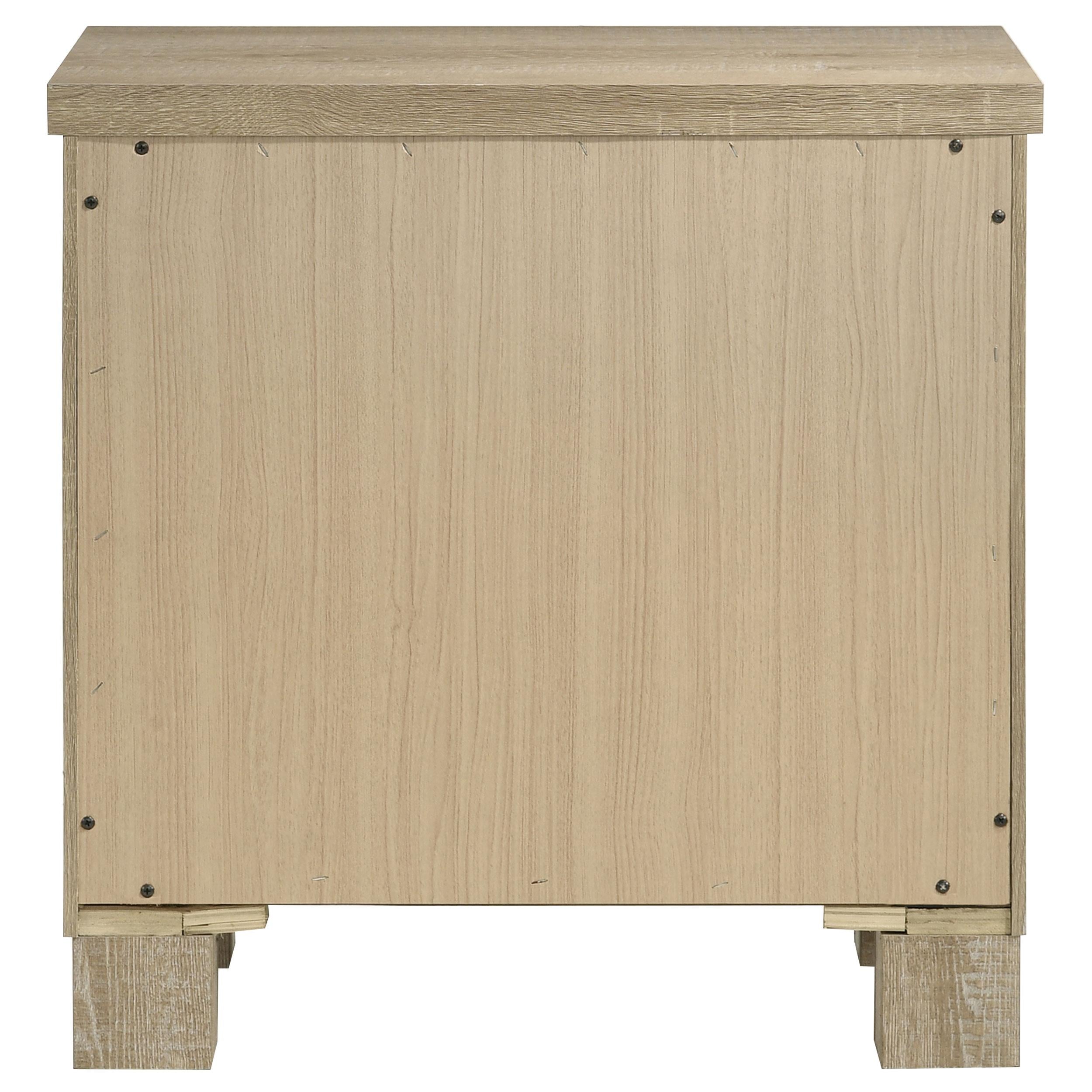 Oakglen 2-drawer Nightstand Bedside Table Weathered Oak - 225102