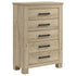 Oakglen 5-drawer Bedroom Chest of Drawers Weathered Oak - 225105