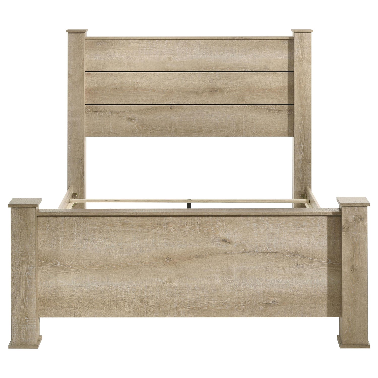 Oakglen 55-inch Eastern King Panel Bed Weathered Oak - 225101KE