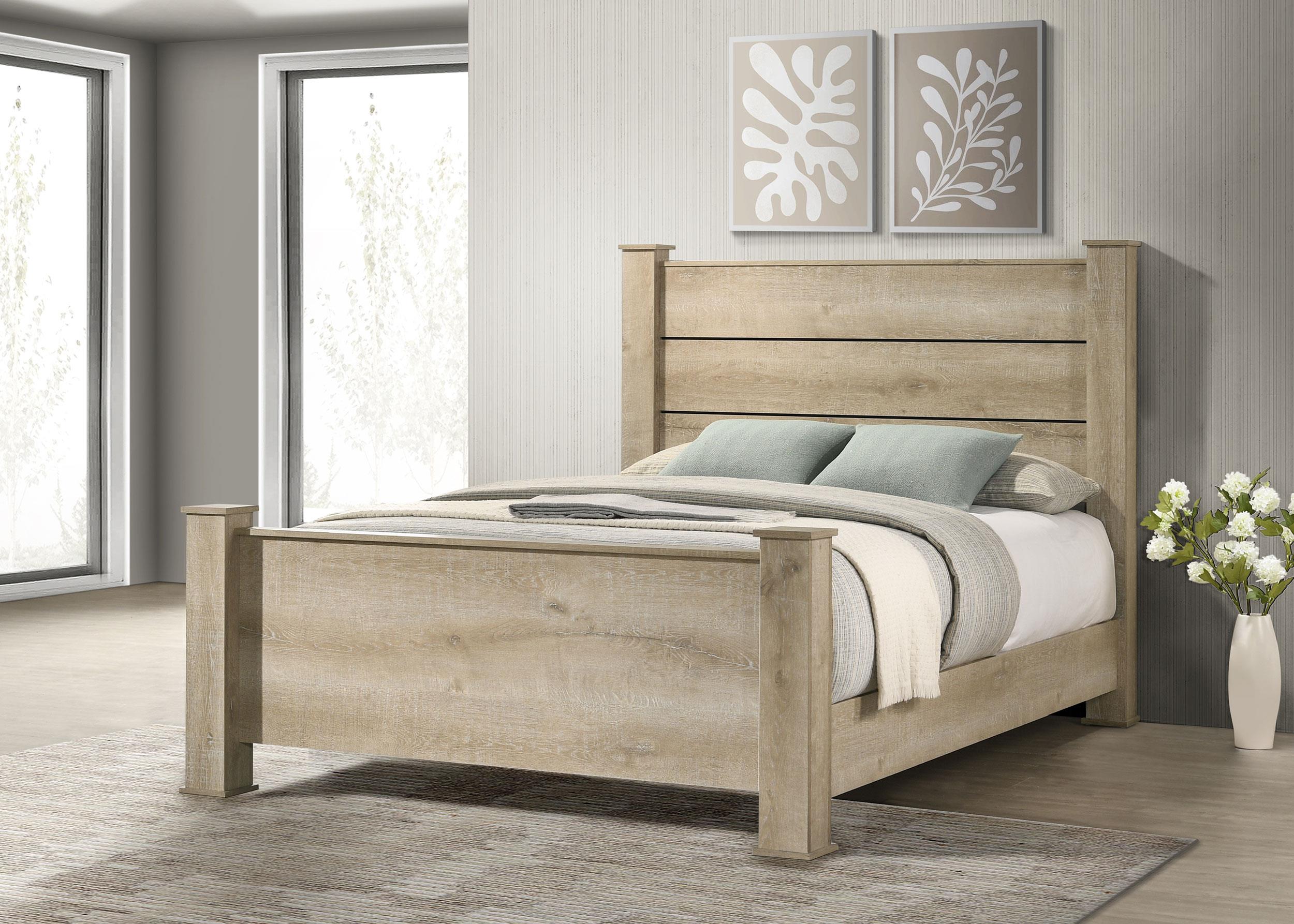 Oakglen 55-inch Queen Panel Bed Weathered Oak - 225101Q