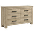 Oakglen 6-drawer Bedroom Dresser Weathered Oak - 225103