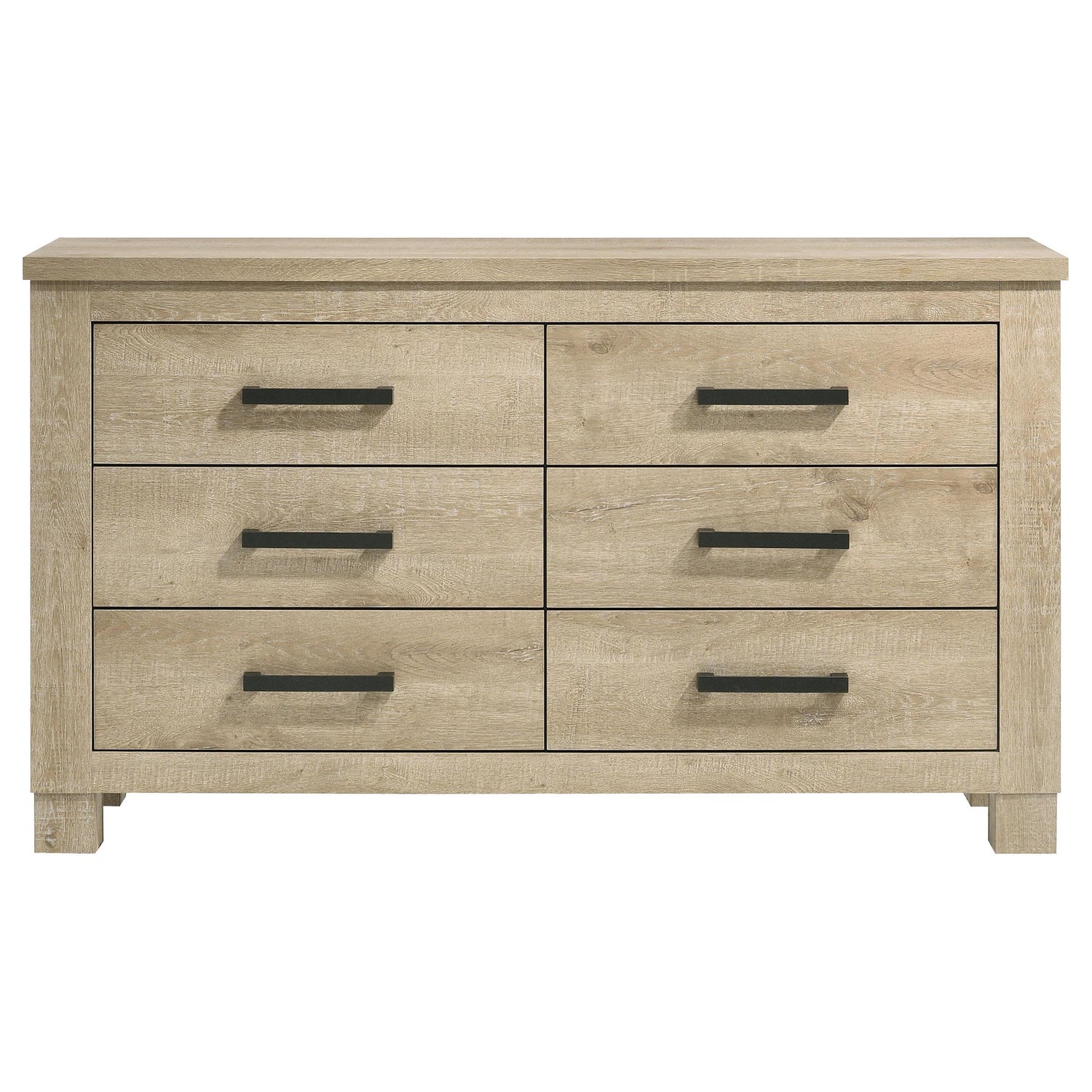 Oakglen 6-drawer Bedroom Dresser Weathered Oak - 225103