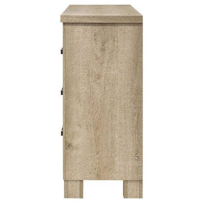 Oakglen 6-drawer Bedroom Dresser Weathered Oak - 225103