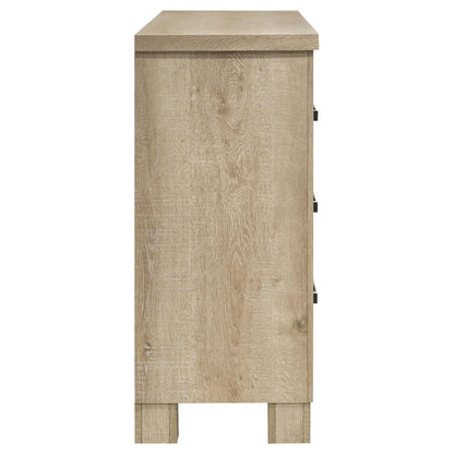 Oakglen 6-drawer Bedroom Dresser Weathered Oak - 225103