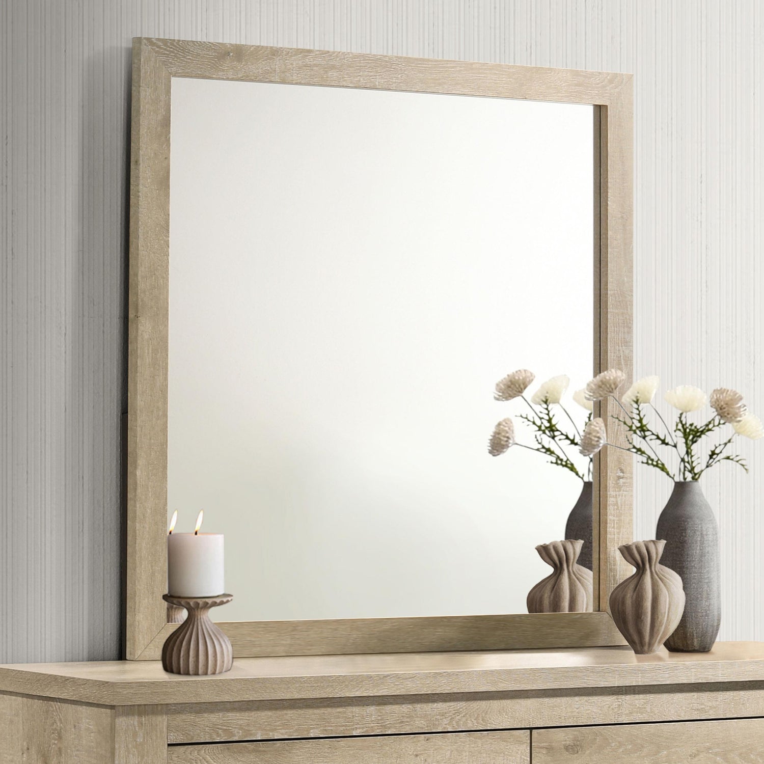 Oakglen Dresser Mirror Weathered Oak - 225104