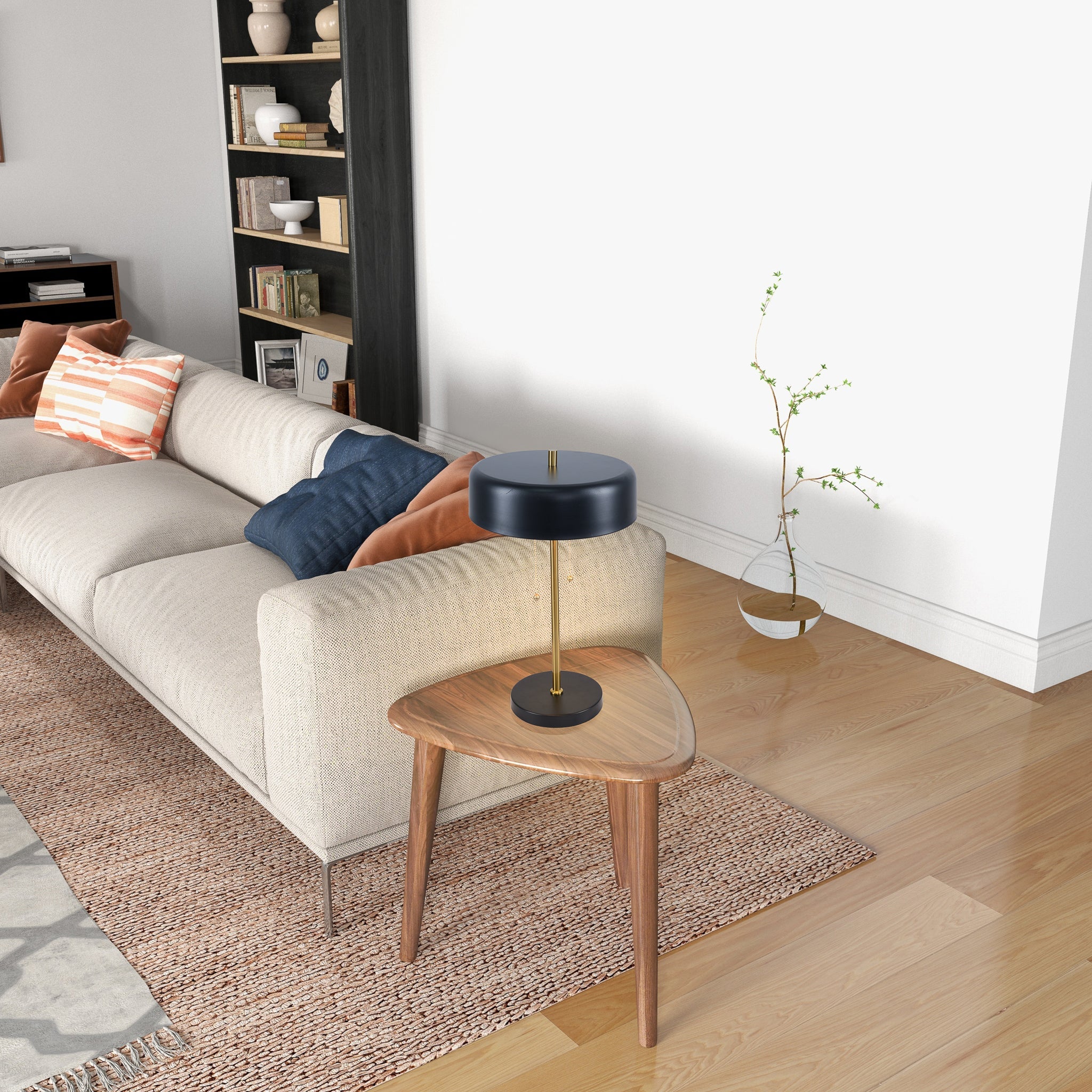 Obni Table Lamp with Black outer and White inner - TBL04001701