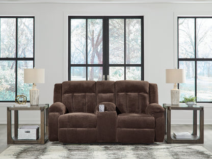Observation Chocolate Power Reclining Loveseat with Console - PC2140696