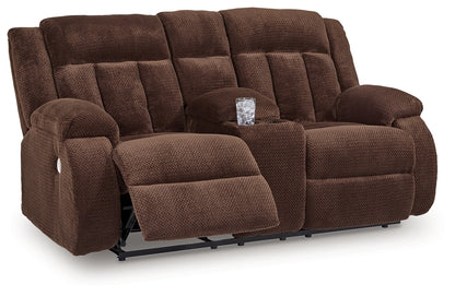 Observation Chocolate Power Reclining Loveseat with Console - PC2140696