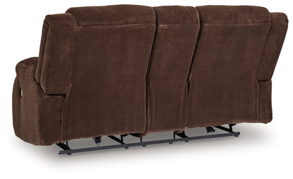 Observation Chocolate Power Reclining Loveseat with Console - PC2140696