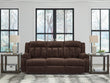 Observation Chocolate Power Reclining Sofa with Drop Down Table - PC2140699