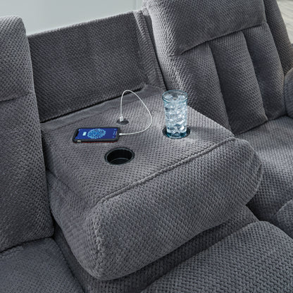 Observation Steel Power Reclining Sofa with Drop Down Table - PC2140599