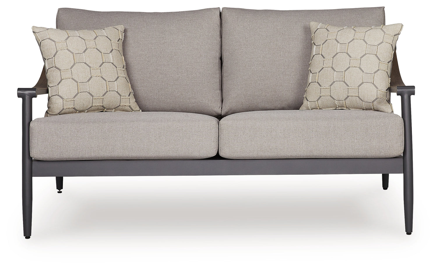 Ocean Beach Gray Outdoor Loveseat with Cushion - PCP510-835