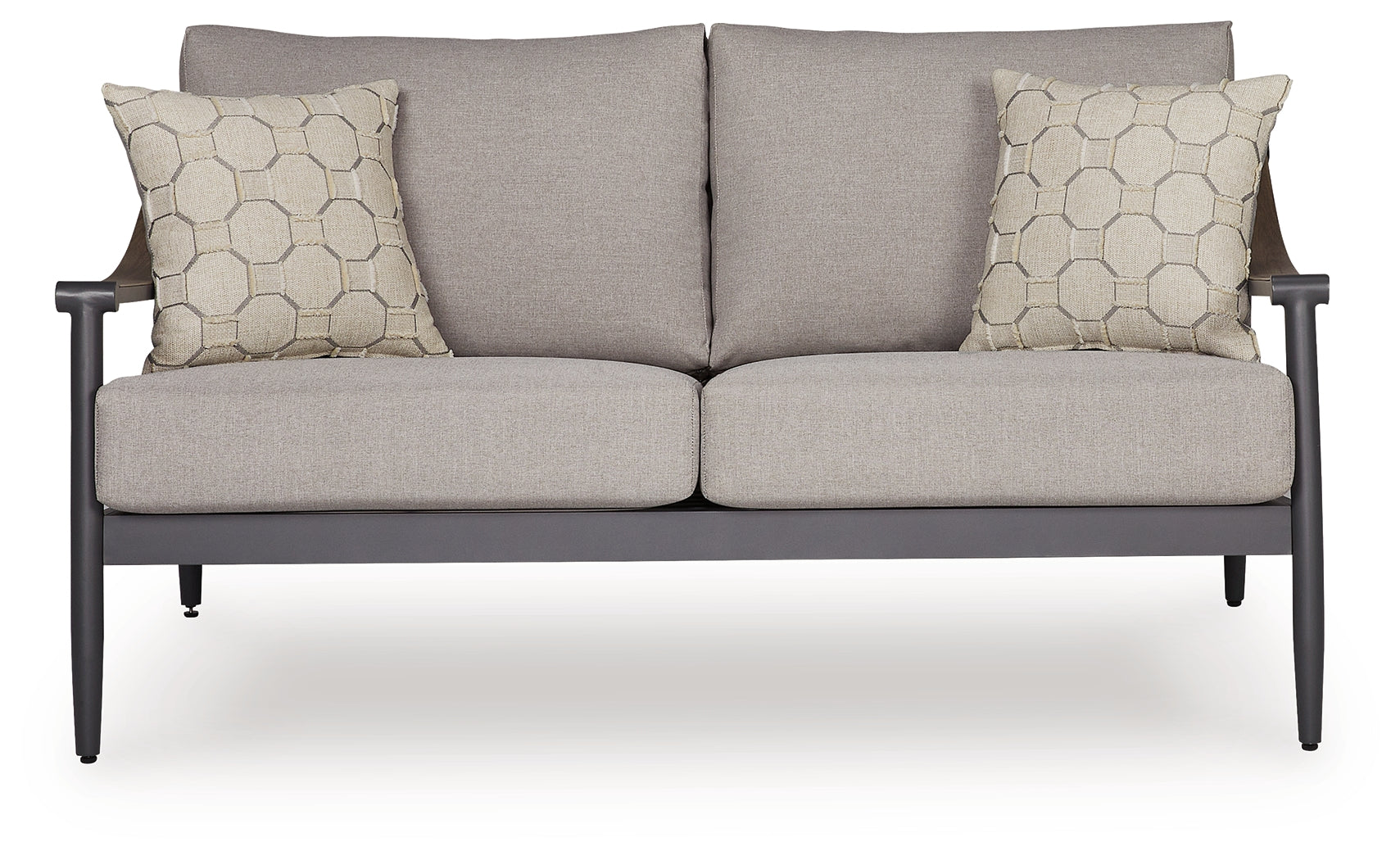 Ocean Beach Gray Outdoor Loveseat with Cushion - PCP510-835