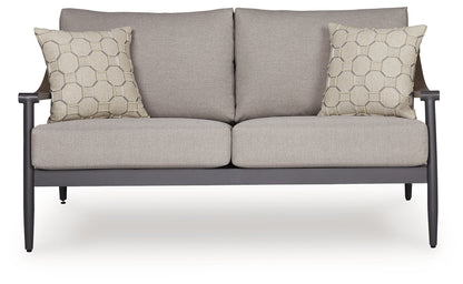 Ocean Beach Gray Outdoor Loveseat with Cushion - PCP510-835