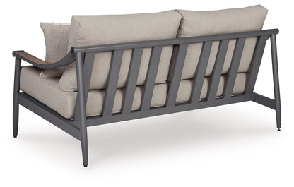 Ocean Beach Gray Outdoor Loveseat with Cushion - PCP510-835