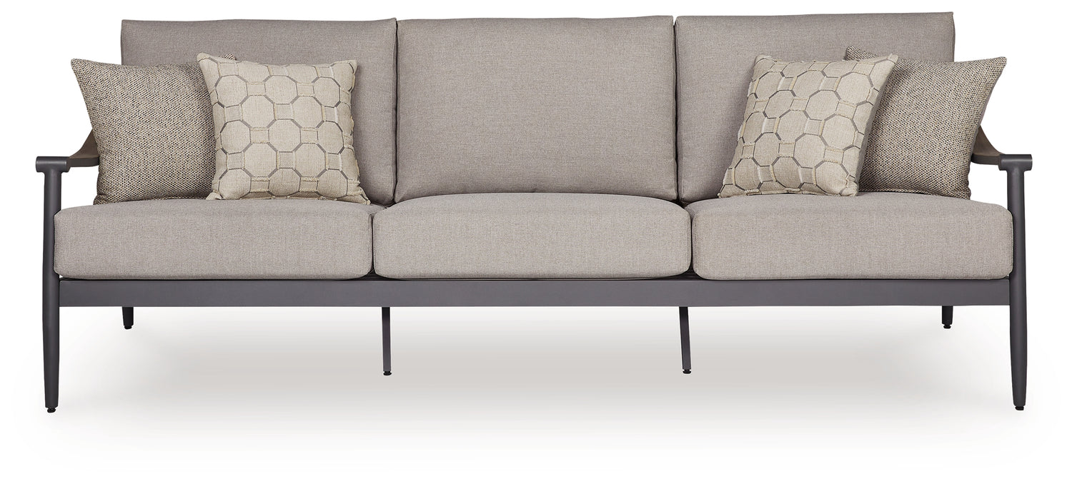 Ocean Beach Gray Outdoor Sofa with Cushion - PCP510-838