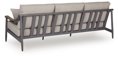 Ocean Beach Gray Outdoor Sofa with Cushion - PCP510-838