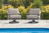 Ocean Beach Gray Outdoor Swivel Lounge with Cushion - PCP510-821