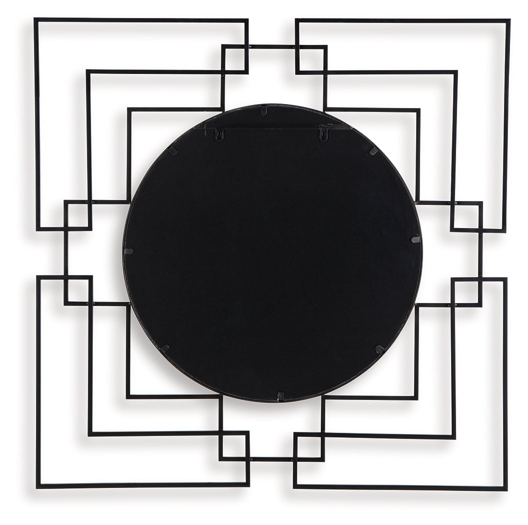 Oceanal Black/Gold Finish Accent Mirror - A8010394