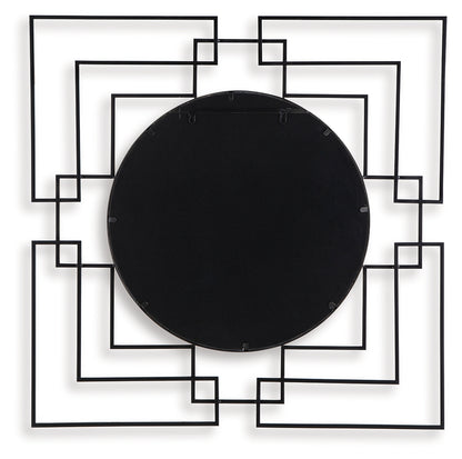 Oceanal Black/Gold Finish Accent Mirror - A8010394