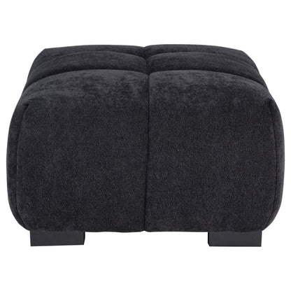 Octavia Fabric Rectangular Upholstered Ottoman Black - 511064
