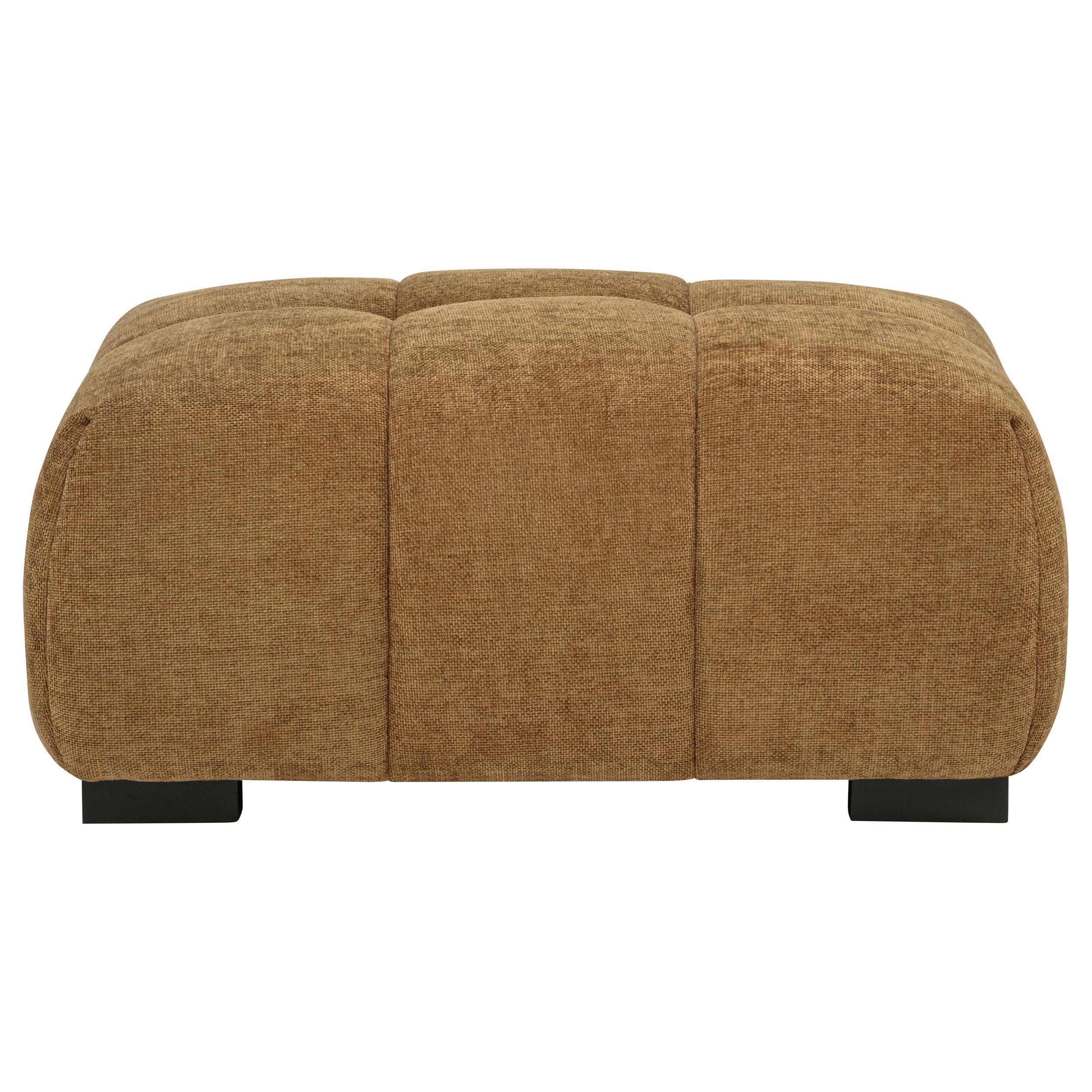 Octavia Fabric Upholstered Rectangular Ottoman Amber - 509344