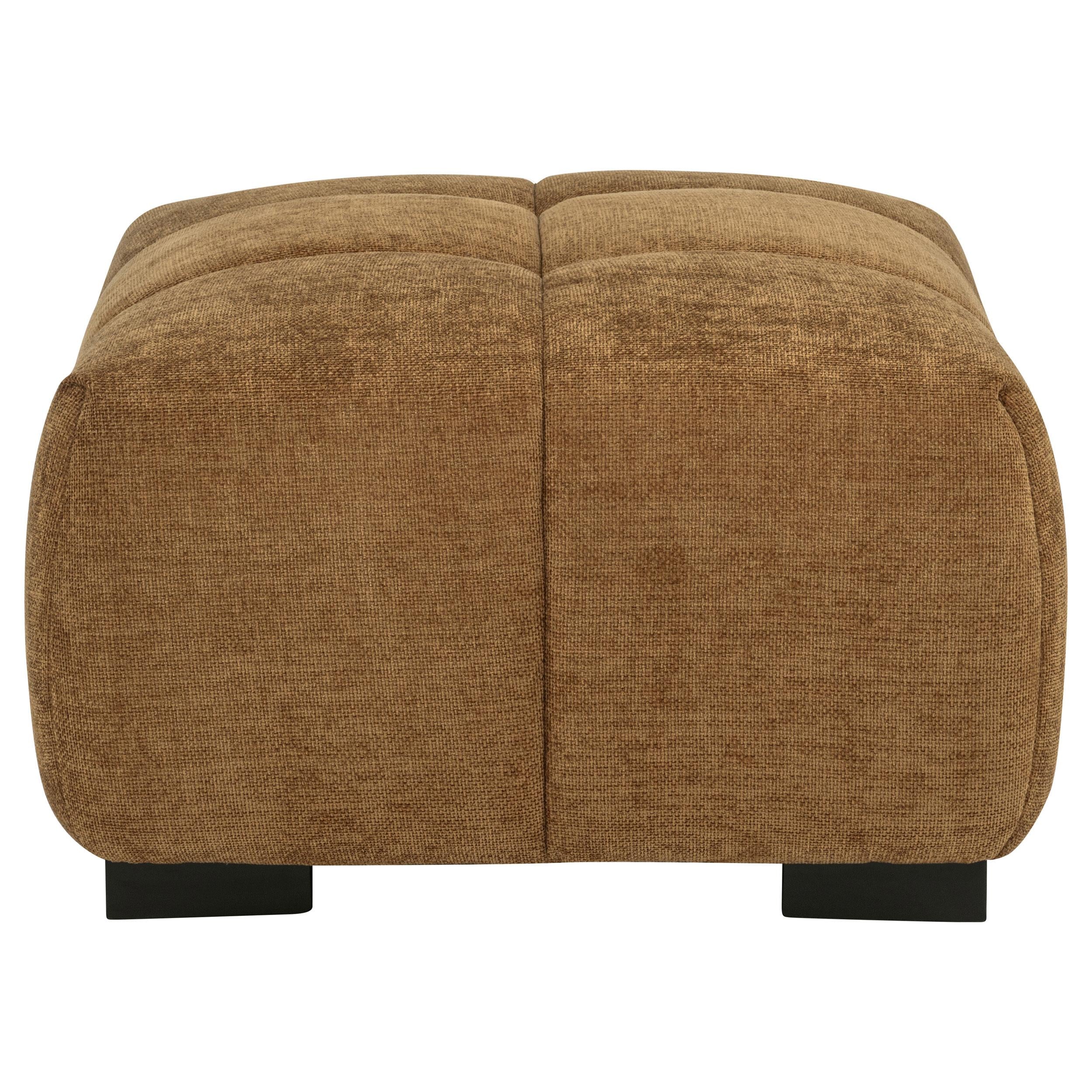 Octavia Fabric Upholstered Rectangular Ottoman Amber - 509344
