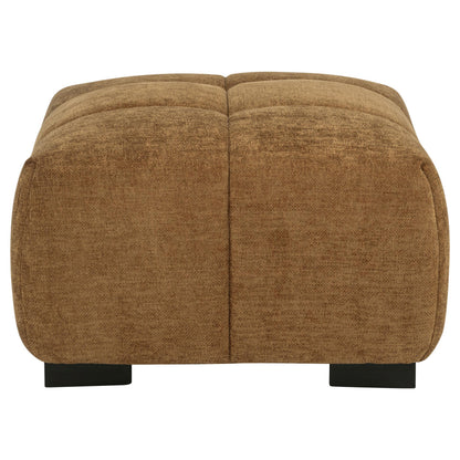 Octavia Fabric Upholstered Rectangular Ottoman Amber - 509344