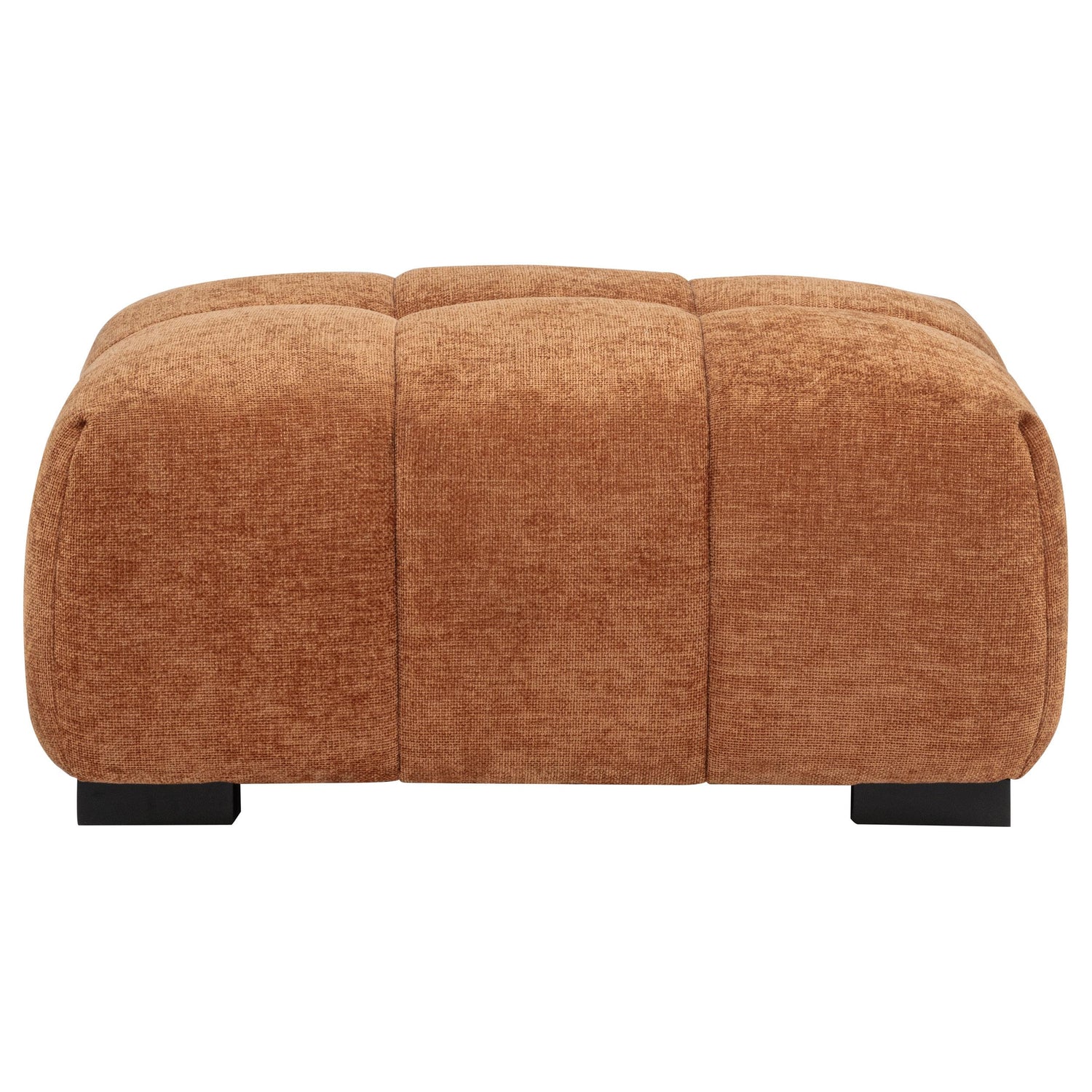 Octavia Fabric Upholstered Rectangular Ottoman Orange - 509354