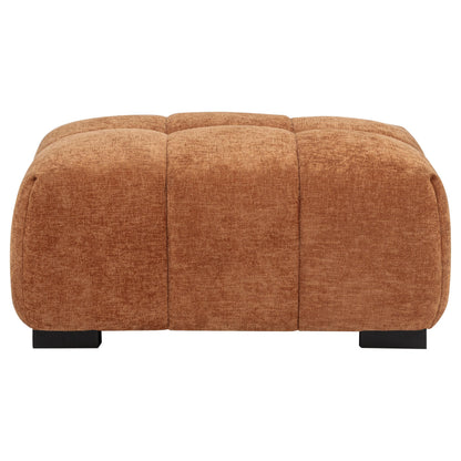 Octavia Fabric Upholstered Rectangular Ottoman Orange - 509354